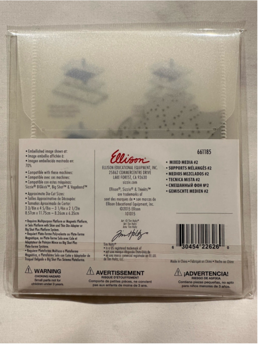 Tim Holtz Sizzix Thinlits Mixed Media #2 Die Set 661185 Textured Background - Picture 2 of 2